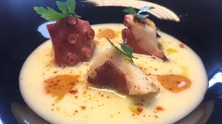 Pulpo con crema parmentiere  Pulpo a feira Receta fácil y rápida [upl. by Ellerahc]