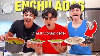 3 HISPANICS TRY TO COOK ENCHILADASNEVER AGAIN [upl. by Brnaba]