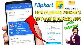 Flipkart gift card redeem process 2024  How to redeem Flipkart gift card in Flipkart app [upl. by Leira950]