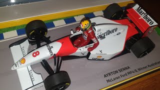 118 Ayrton Senna 1993 Australian Gp Last win Mclaren MP48 Custom Minichamps F1 Diecast Review [upl. by Adirem]