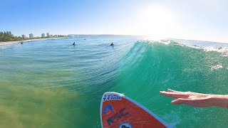 POV SURF  SNAPPER ROCKS BATTLE TO GET A WAVE Australia 6 [upl. by Hebbe]