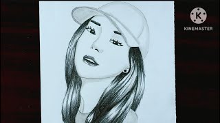 Easy to draw girl face😍Pancil sketch drawing How to Draw  Step by Step girl drawing [upl. by Eiramanitsirhc]