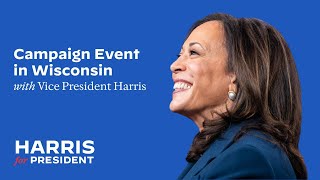 Campaign Event in Wisconsin with Vice President Kamala Harris [upl. by Sucramrej]