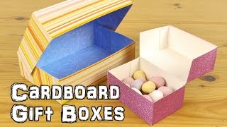 DIY Cardboard Gift Boxes [upl. by Ycnaffit526]