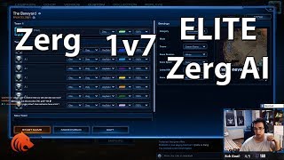 StarCraft 2 Zerg 1 vs 7 Zerg ELITE AI [upl. by Concoff86]