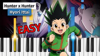 Hunter x Hunter ED  Hyori Ittai  EASY Piano Tutorial [upl. by Aremaj235]