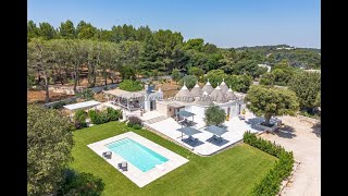 Trullo Paradiso  Luxury trullo with swimming pool and sea view for sale in Fasano [upl. by Cressler]