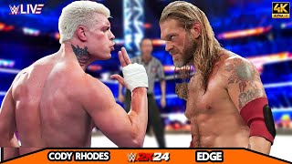 Cody Rhodes vs Edge  No Holds Barred Match  PAYBACK 2024  WWE Nov 112024  4K60FPS [upl. by Anailil869]