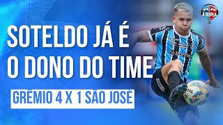 🔵⚫ Grêmio 4 x 1 São José Soteldo é craque da bola  Vitória com boas noticias  Goleada com Galvão [upl. by Nosae]