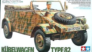 In Box Review 135 Tamiya Kubelwagen Type 82 [upl. by Fauver585]