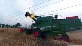 Combine Harvester Amazing Work  Stuck in High Voltage Power Line [upl. by Scotney]