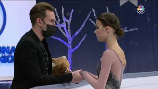 Anna SHCHERBAKOVA RUS Free Skate 2021 WCH NBC [upl. by Rekrap]