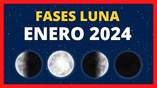 🌟 FASES DE LA LUNA ENERO 2024 🌙 CALENDARIO LUNAR ENERO 2024 🚀 FASE LUNA HOY ✨ CUÁL ES LA LUNA HOY [upl. by Noeruat]