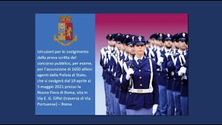 Istruzioni prova scritta concorso 1650 allievi agenti [upl. by Nicolas]