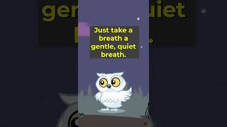 Wise Breaths with Olly the Owl A 1Minute Nighttime Calm 🌌🦉 mentalwellness mentalwellness [upl. by Bred]