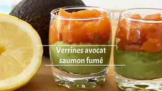 Recette des verrines à l’avocat et au saumon fumé [upl. by Daveta]