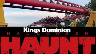 Getting Night Rides on I305 and Twisted Timbers at Kings Dominion Haunt  2023 Vlog [upl. by Savihc]