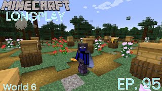 Building A Simple Bee Farm  Ep 95  Minecraft Survival 121  No Commentary [upl. by Tnomad343]