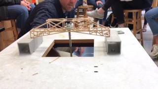 Physics Students Bridge Designs Get Tested [upl. by Hildie913]