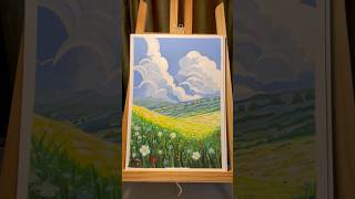 Studio ghibli painting  subscribe for gouache tutorial 🤍 studioghiblipainting viralshorts [upl. by Yrgoerg]