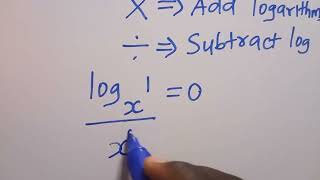 Basic laws of logarithms [upl. by Ettenal]