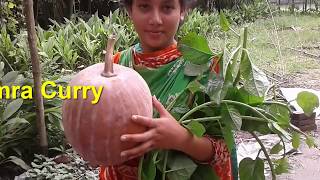 healthy village food  vegetable  basella leaf and pumpkin recipe  cooking by street village food [upl. by Mona]