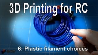 66 3D Printing for RC  Filament choices ABS PLA Nylon etc [upl. by Noelopan926]