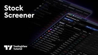 The TradingView Stock Screener Tutorial [upl. by Eirahs]