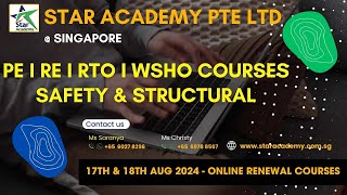 Renewal Courses Essential Safety amp Structural Training for PERERTOamp WSHO at STAR ACADEMY PTE LTD [upl. by Youngran]