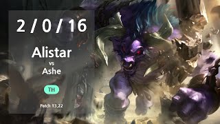 Alistar Support vs Ashe  TH Diamond II Patch 1322 [upl. by Wilton126]