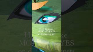 How to make moving eyes on a dragonpuppet🐉👁️  tutorial dragonpuppets [upl. by Anecusa]