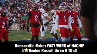 ARE KEELON RUSSELL amp DAKORIEN MOORE THE BEST HIGHSCHOOL DUO OAT  Dville vs Hachie  TXHSFB [upl. by Wurst761]