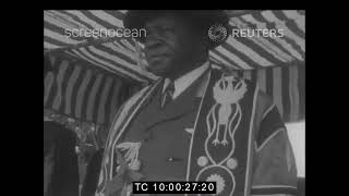 General Idi Amin Attends a Graduation Ceremony at Makerere University  Kampala Uganda  March 1972 [upl. by Cherida33]