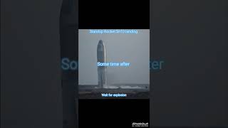 Starship landing and explosion 💥 starship sn10 rocket spacex space [upl. by Corri912]