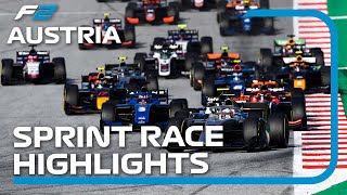 Formula 2 Sprint Race Highlights  2022 Austrian Grand Prix [upl. by Breanne637]