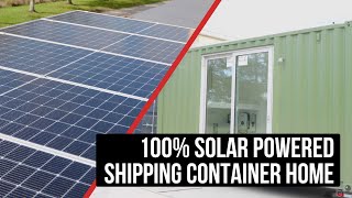 100 Solar Powered Shipping Container Home Tour  Building a 20ft Shipping Container Home [upl. by Radbun]