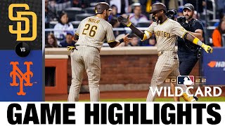 Padres vs Mets Wild Card Game 1 Highlights 10722  MLB Postseason Highlights [upl. by Shauna]