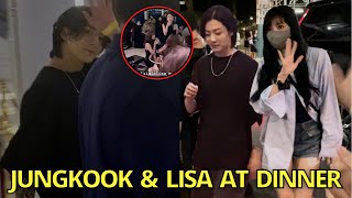 OMG Jungkook Spotted on Dinner with Lisa at LA Restaurant with Justin Bieber BTS jhope live jimin [upl. by Ardnuasal866]