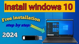 HOW TO INSTALL WINDOWS 10 STEP BY STEP 2024 [upl. by Estrin]