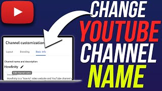 How to Change YouTube Channel Names  Step by Step [upl. by Garnes]