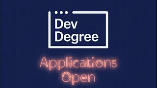 Dev Degree 2023  October Info Session [upl. by Aynor45]