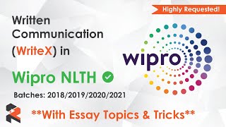 Wipro Essay Writing Topics Tips amp Tricks  Wipro NLTH 2021 [upl. by Menken]