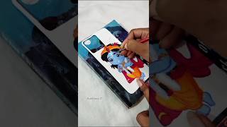 Cute Kanha ji Customised Phone Case Painting 🥺♥️ shorts youtubeshorts acrylicpainting krishna [upl. by Sidnak]