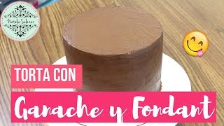 Cómo cubrir una torta con ganache y fondant Cobertura perfecta🤗😍 [upl. by Corliss]