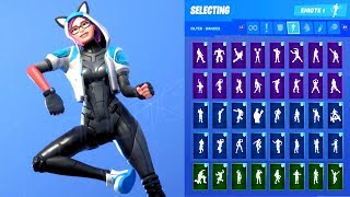 LYNX STAGE 2 BLUE SKIN SHOWCASE WITH ALL FORTNITE DANCES amp EMOTES [upl. by Eenahs]