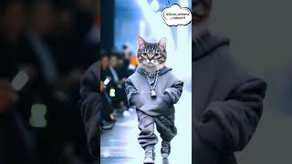 Cute kittens catwalk 😻😂😂😻cat kittens funnyvideo animals youtubeshorts ytshort catwalk song [upl. by Eiloj]