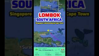 Lombok to South African Flight Route 10112024 [upl. by Priest]