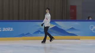 2022 02 07 Yuzuru Hanyu Olympic games first practice [upl. by Nnaassilem735]