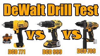 Dewalt DCD771 VS DCD999 VS DCD709 Real Life Test amp Review Power Tools [upl. by Ahsaela]