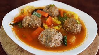 Albóndigas de carne molida con arroz 😱🥩🍚 ¡Una manera fácil de preparar con un sabor exquisito 😋 [upl. by Sucam]